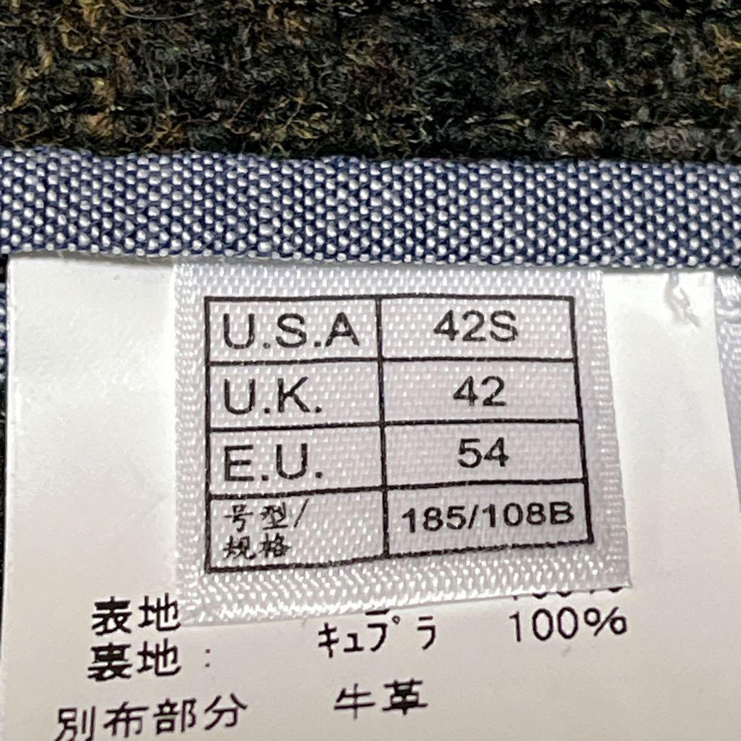 ブルックスブラザーズ　エルボー牛革パッチ　チェック テーラードジャケット L相当