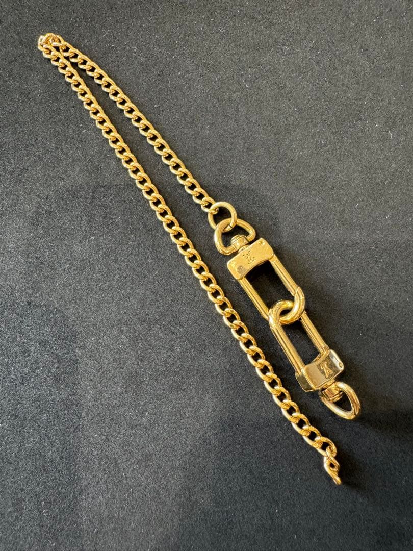 ルイヴィトン ジャンク アコルディオン　ストラップ　チェーン　長財布　ゴールド