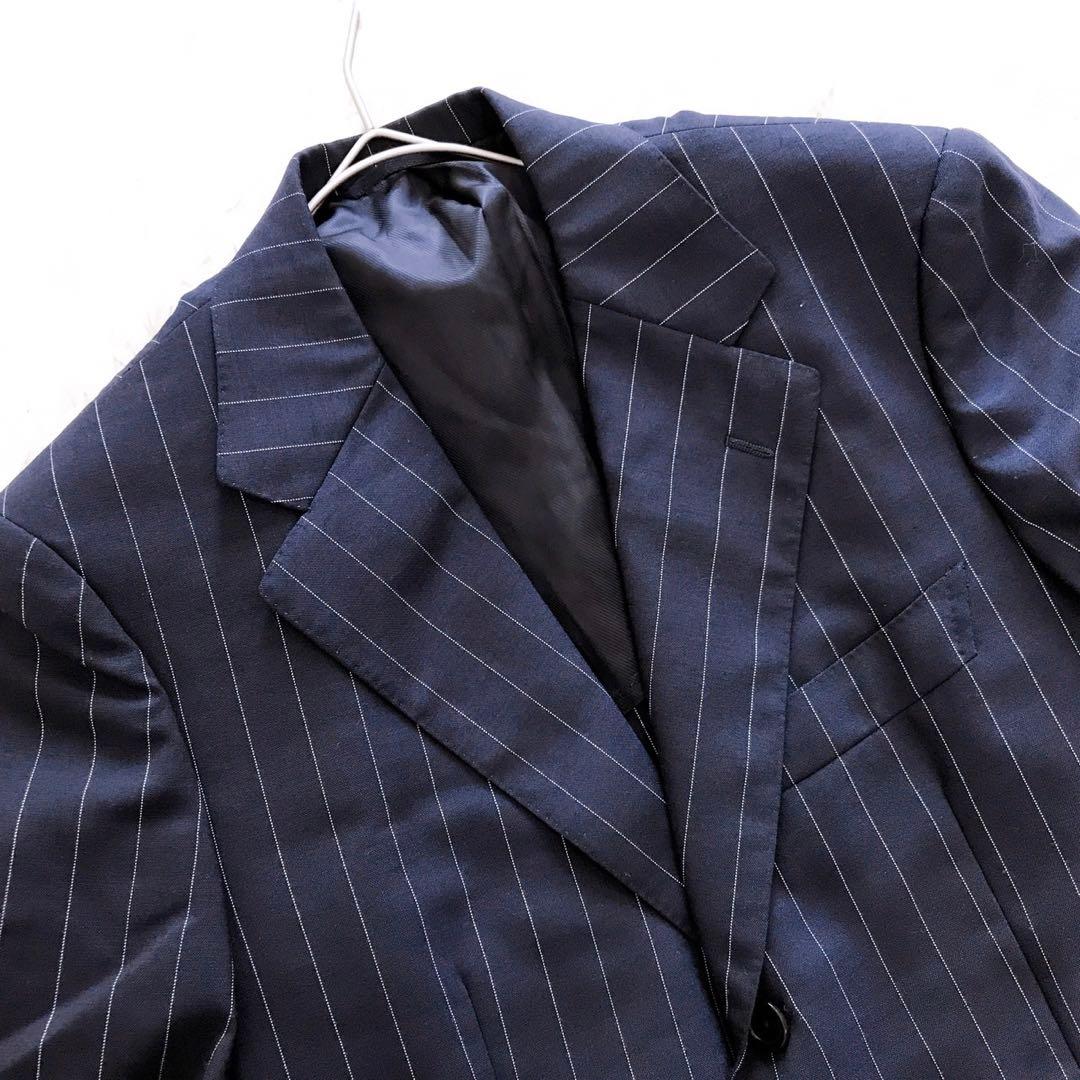 高級✨SOVEREIGN ユナイテッドアローズ スーツ ストライプ ネイビー