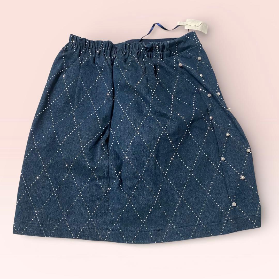 【JEWELS】キャバドレスS セットアップ ビジュー ネイビー ミニドレス