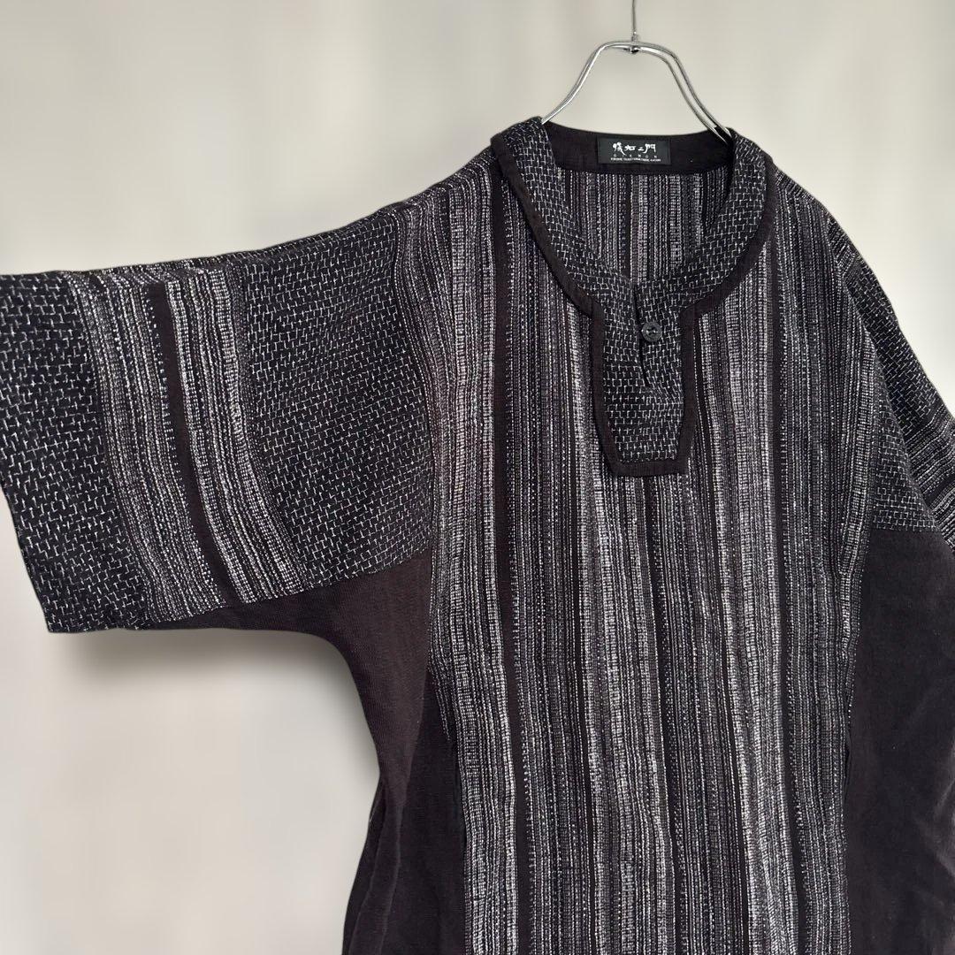 ギエモン 儀右ェ門　ゆったり　パッチワーク　トップス　チュニック　織物　美品