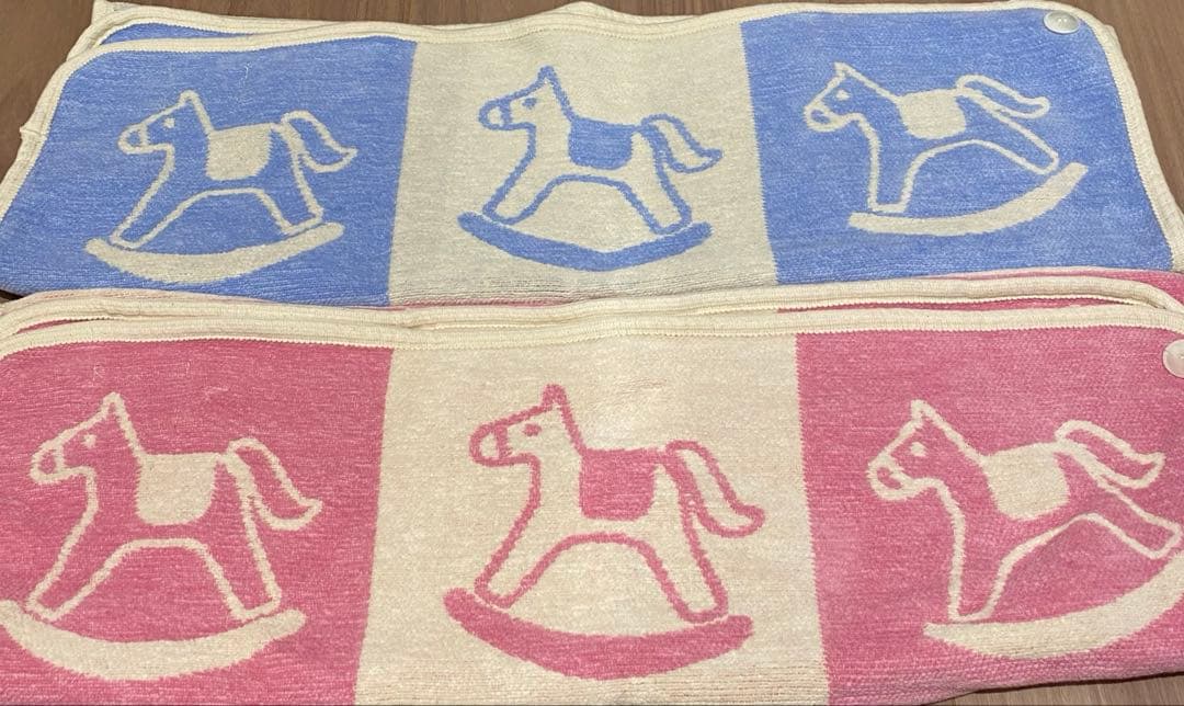 〈和光限定品〉クリッパン ミニブランケット2枚　ブルー　ピンク