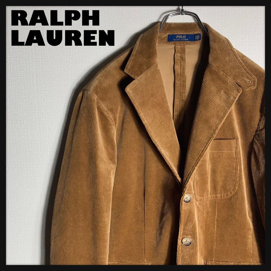 RALPH LAUREN テーラードジャケット 太畝コーデュロイ 刺繍ロゴ M.