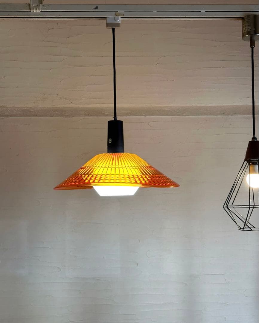 スペースエイジ　70s ナショナル　ペンダントライト　蛍光灯　レトロポップ