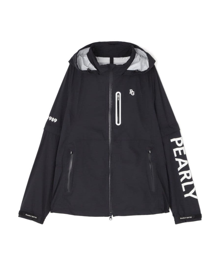 【新品タグ付】PEARLYGATESレディースレインウェアジャケット黒size0