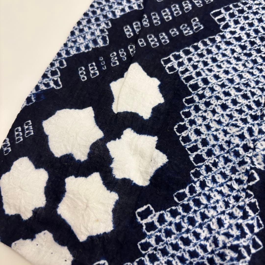 さき723様　AK-7472 鳴海有松絞り 浴衣 可愛い絞り染め 藍染 木綿