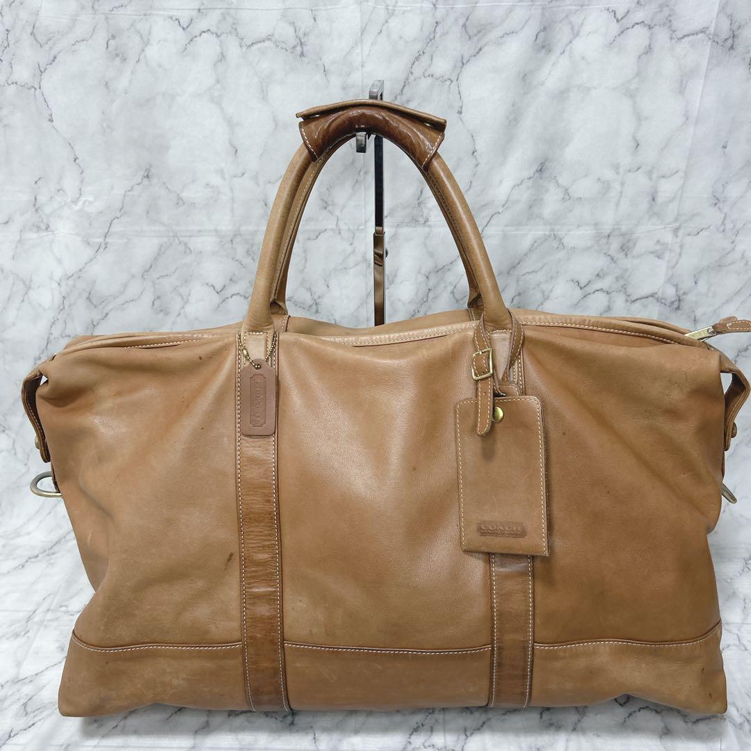 コーチ 0502 ボストンバッグ ブラウン レザー