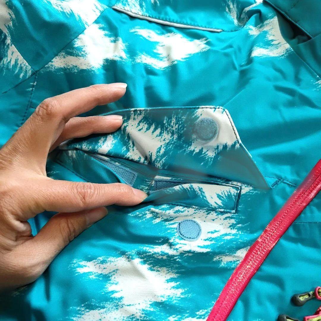 ミズノ スキーウェア上下セット ◆デモモデル◆　Mサイズ　メンズ　水色×赤