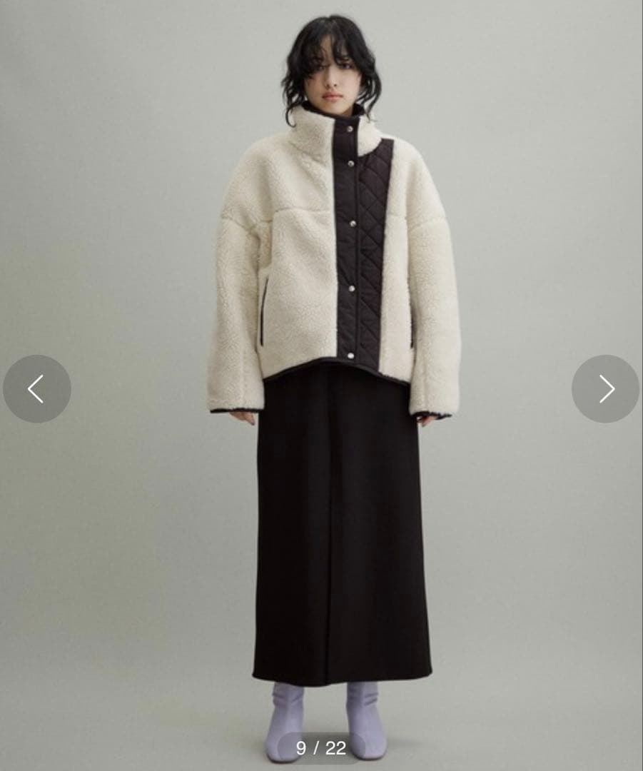 ADAM ET ROPÉ FEMME 2way キルトボアリバーシブルブルゾン