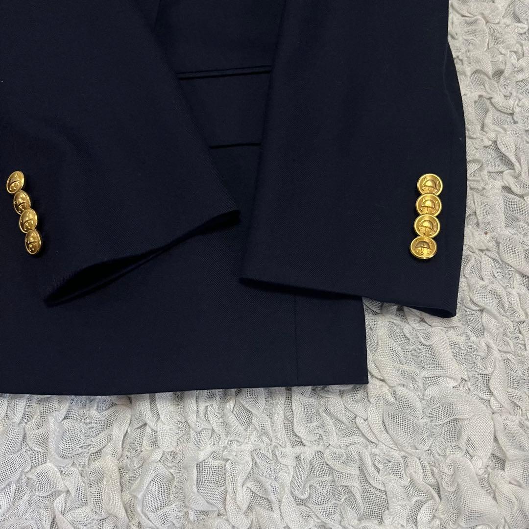 極美品【ポロラルフローレン】紺ブレ ダブル ブレザー ジャケット160cm