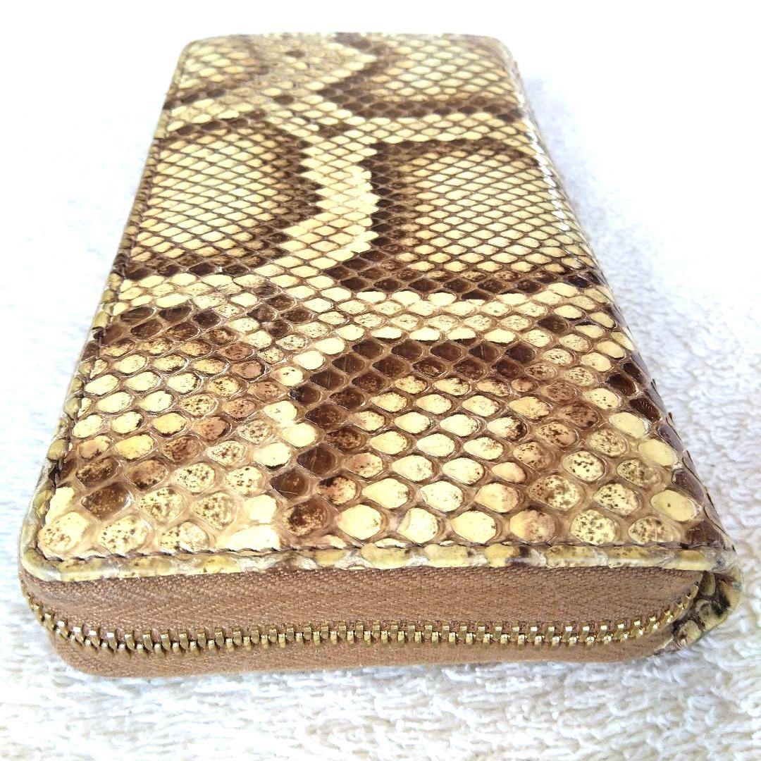 GUCCI グッチ パイソン ラウンドジップ 長財布 GGマーモント