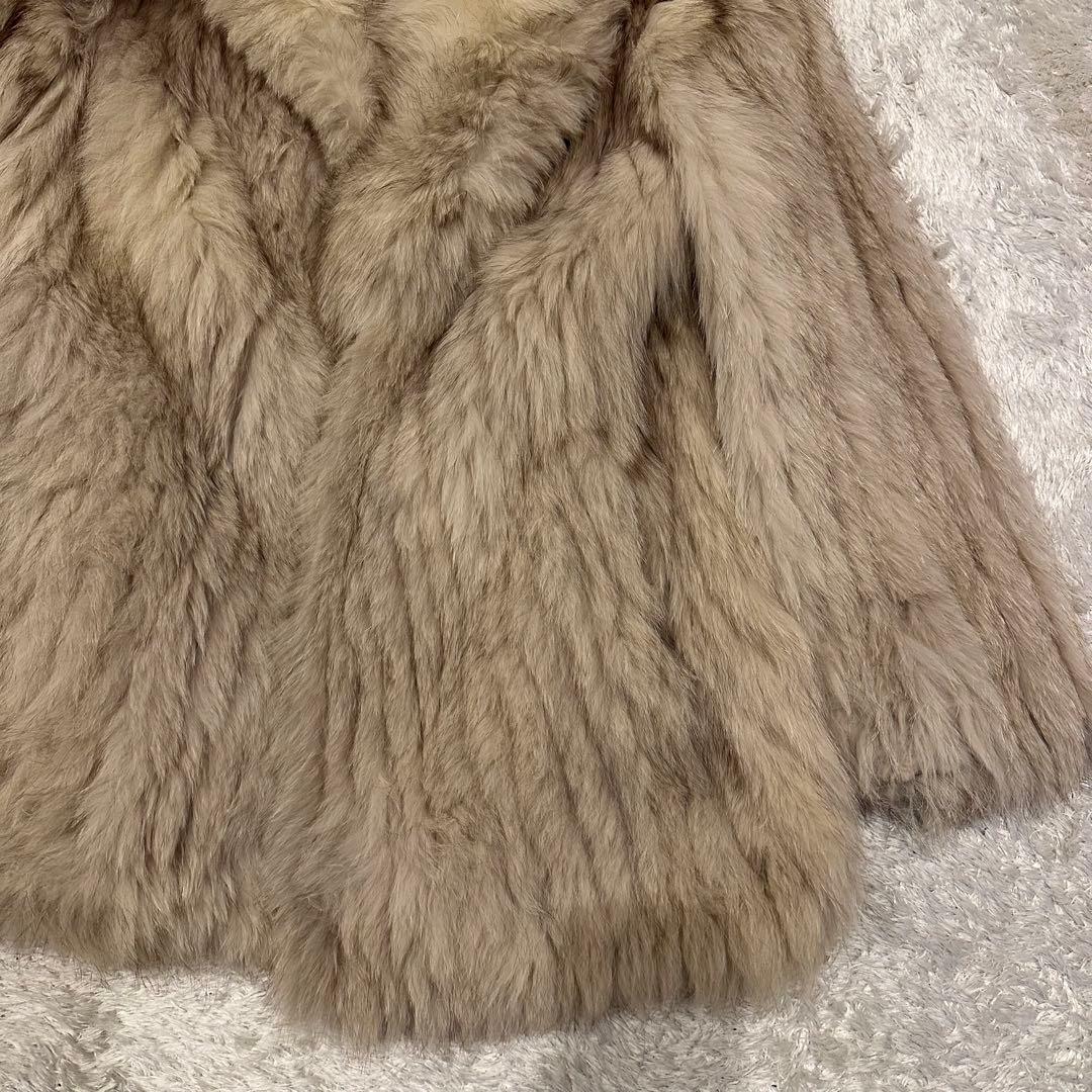 フォックスファー　コート　毛皮　ブルーフォックス　サイズ11 ファーコート