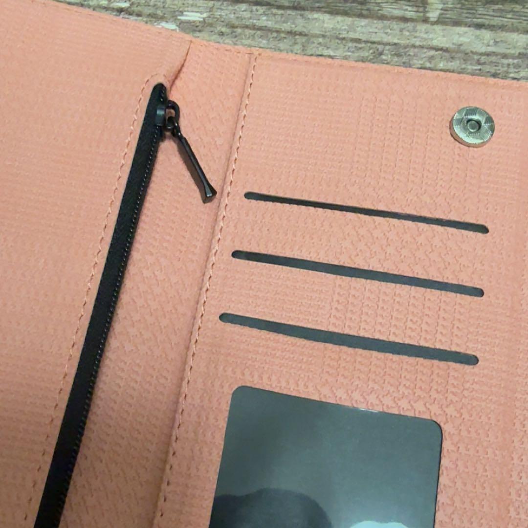 新品未使用iPhone 15 Pro Max 手帳型ケース ピンク古銭カード入れ