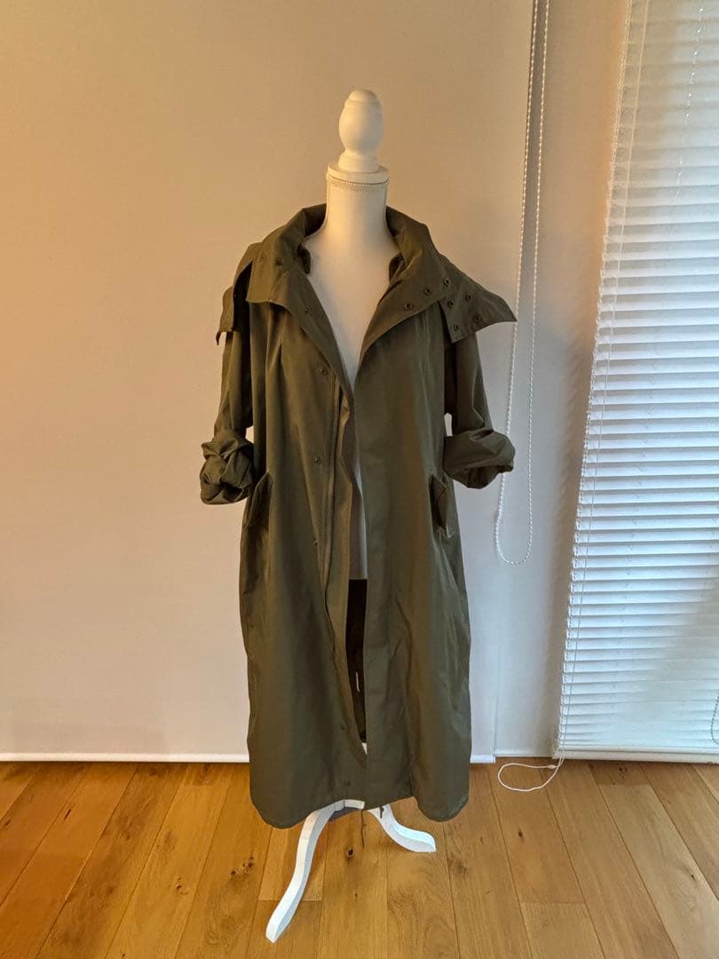 ライナーコート付きオリーブグリーン モッズコート フード付き　38サイズ