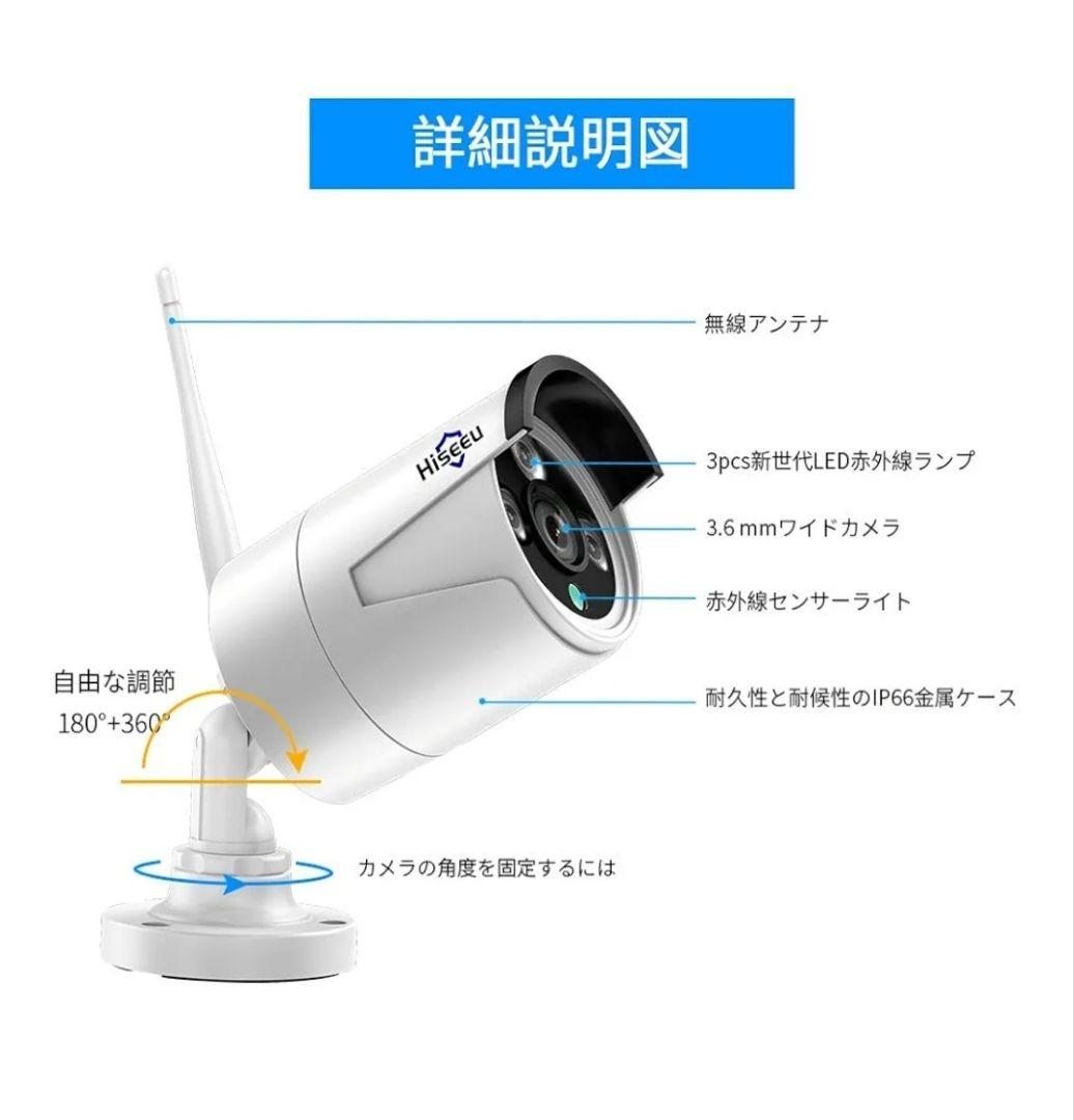 Hiseeu NVR ステーション　ハードディスク320GB　カメラ5台付き