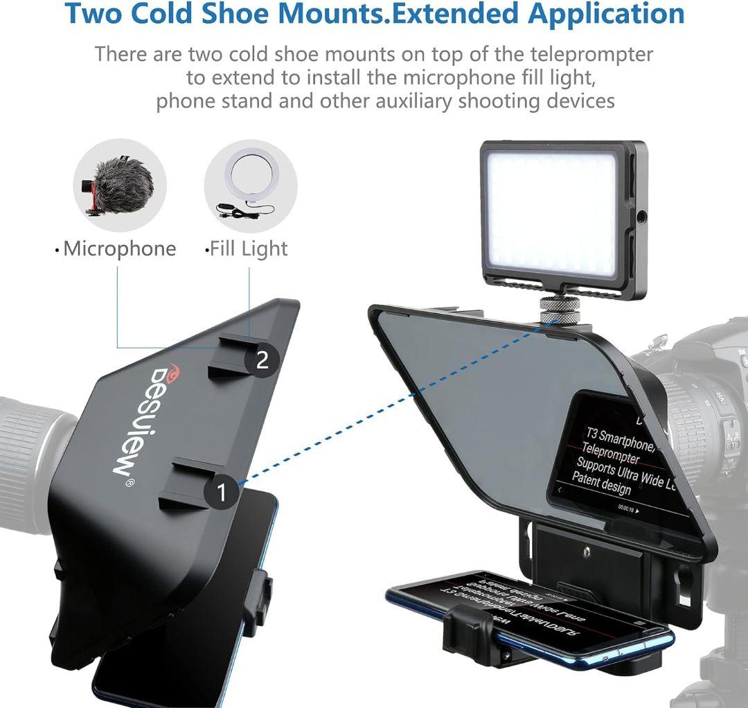 ⭐️1度使用のみ⭐️Desview T3 テレプロンプター スマホ＆タブレット用