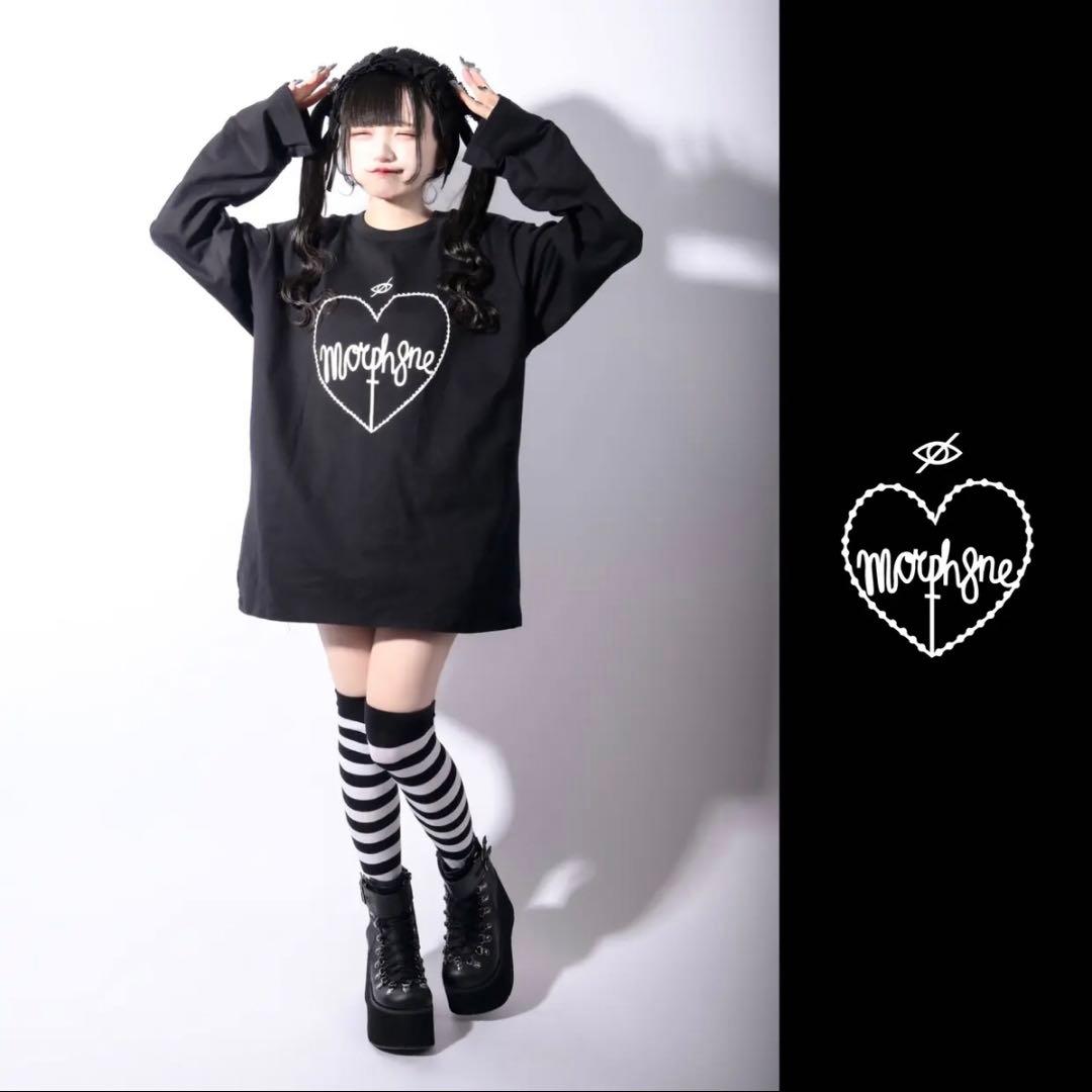 KRYclothing 終焉 ロンT ブラック×ホワイト