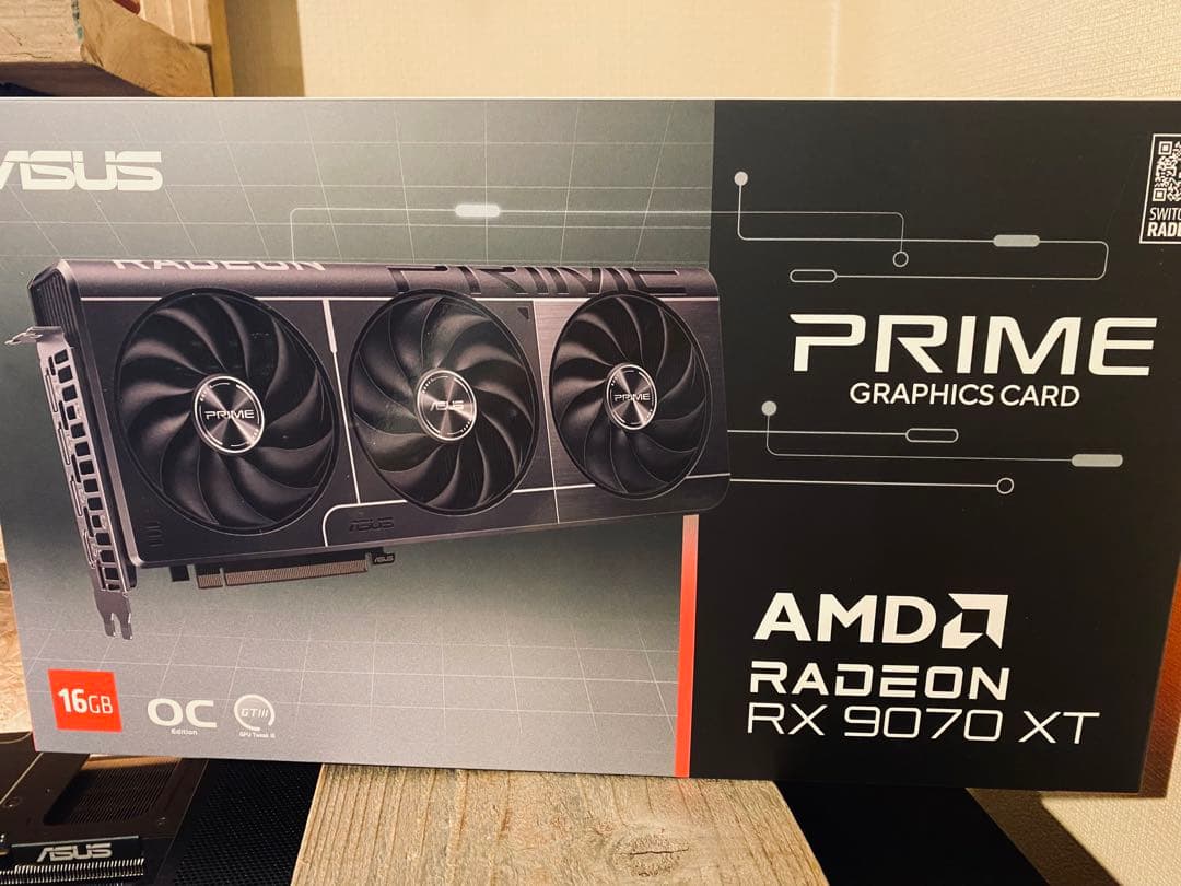 ほぼ未使用 ASUS Prime Radeon RX 9070XT OC 16G