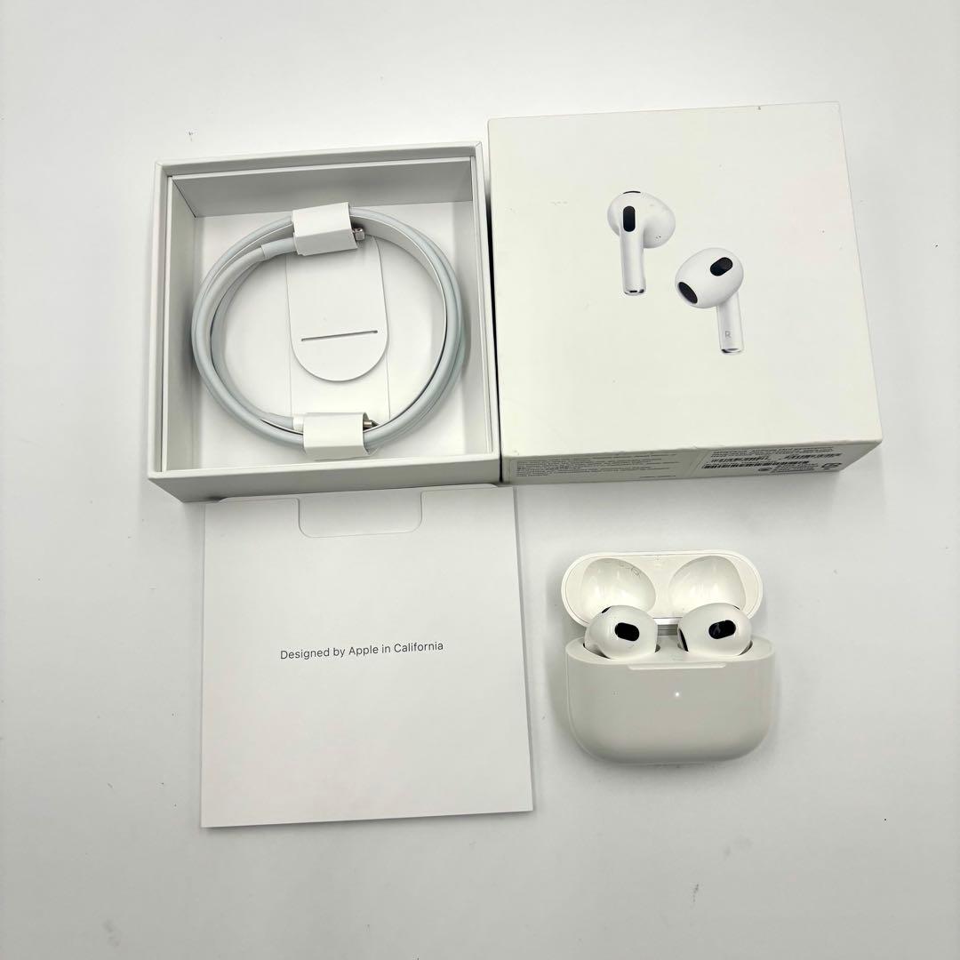 AirPods3 本体 ホワイト 新品ケーブル、箱あり 動作確認済