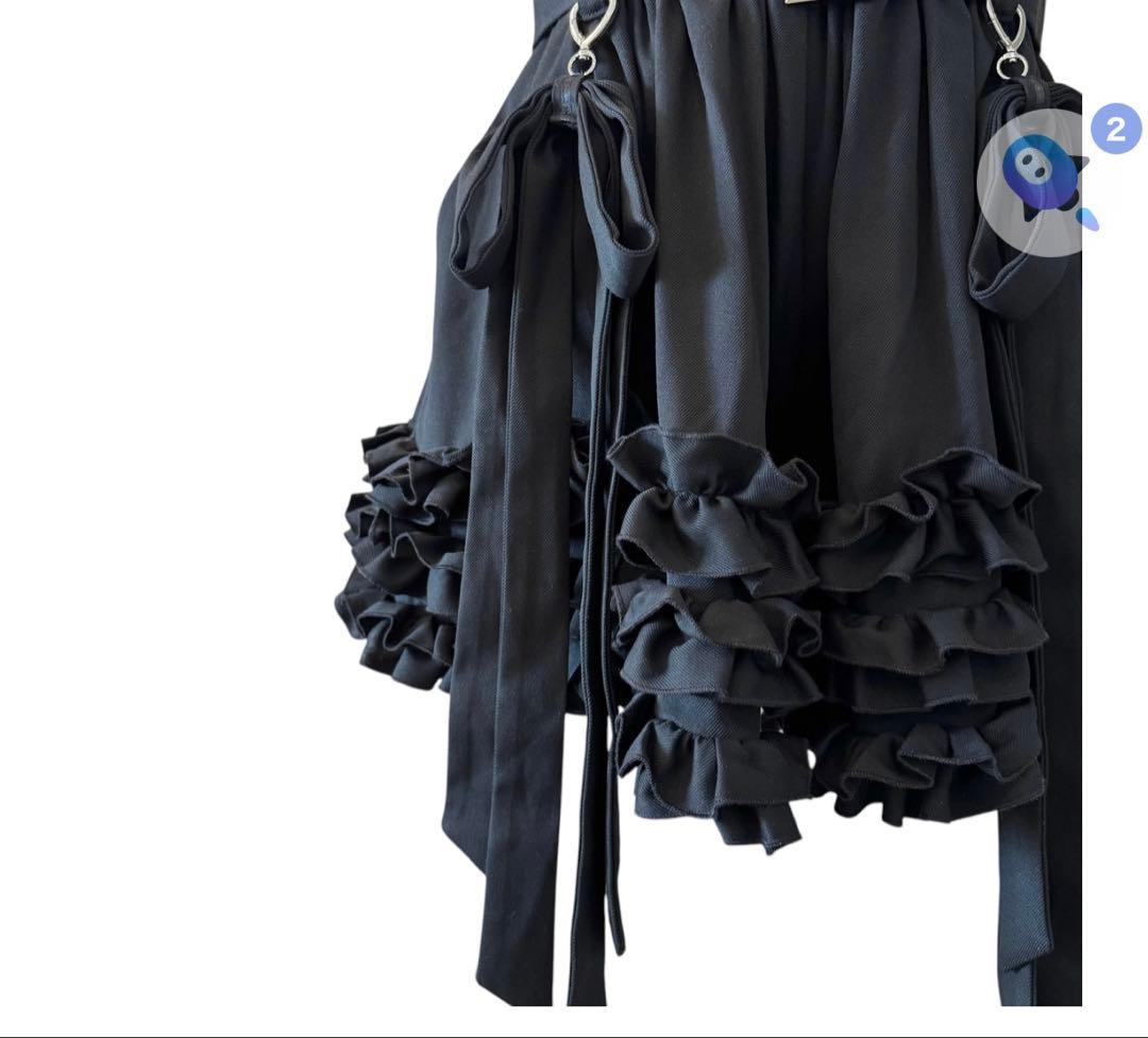 新品未使用HEIHEIヘイヘイリボンフリルショートパンツブラックスカート風