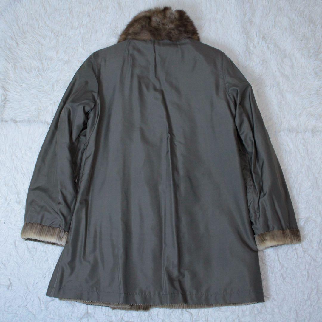 希少  CHIE ロイヤルチエ リバーシブル ファーコート ベージュ