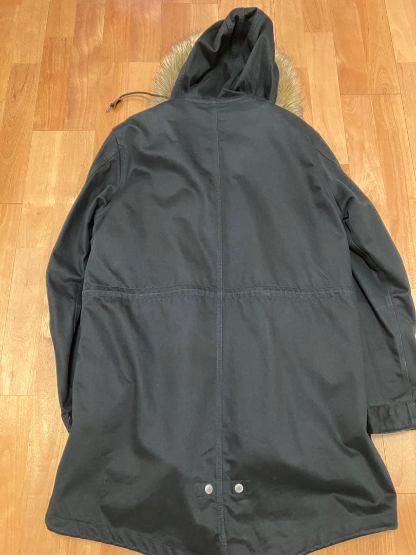 フレッドペリー　モッズコート　ファー、ライナー付き　ブラック