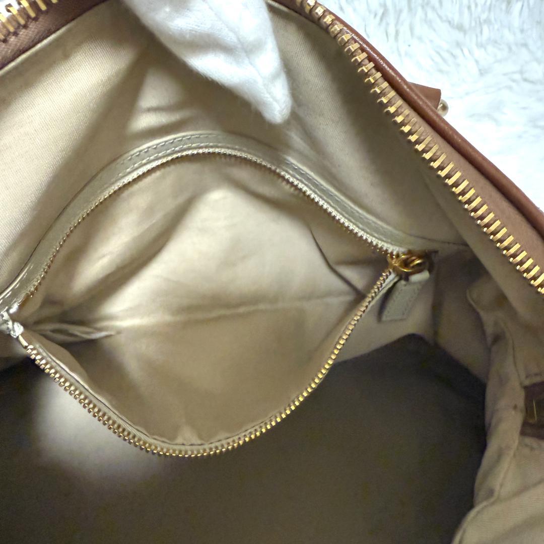 【美品】CELINE セリーヌ ハンドバッグ ボストンバッグ レザー ブラウン