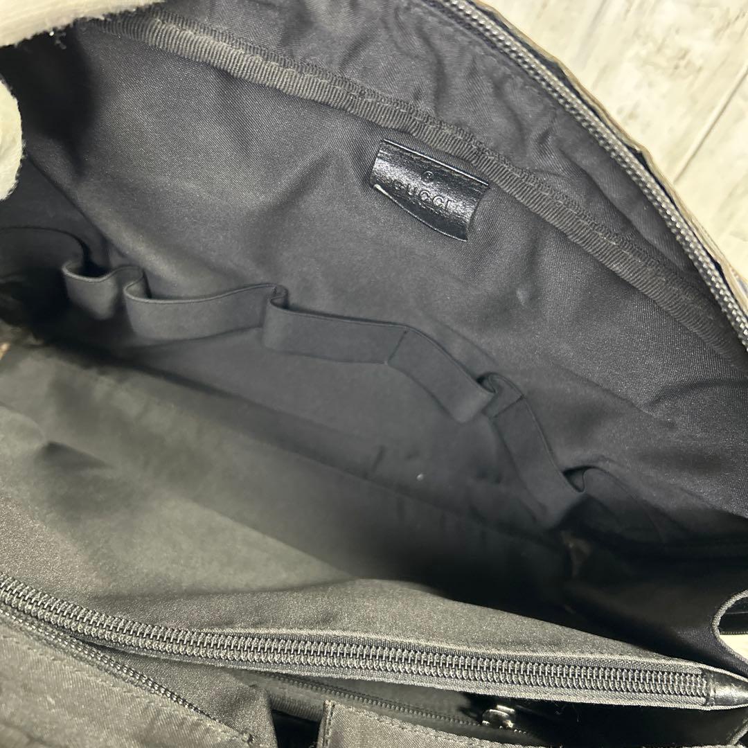 GUCCI GGキャンバス レザー　ビジネスバッグ トートバッグ　ハンドバッグ