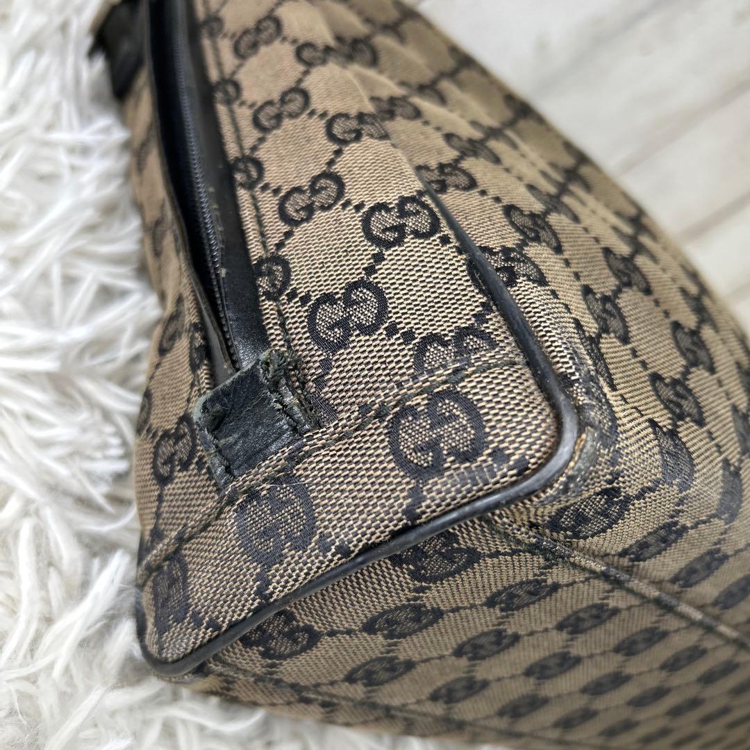 GUCCI GGキャンバス レザー　ビジネスバッグ トートバッグ　ハンドバッグ