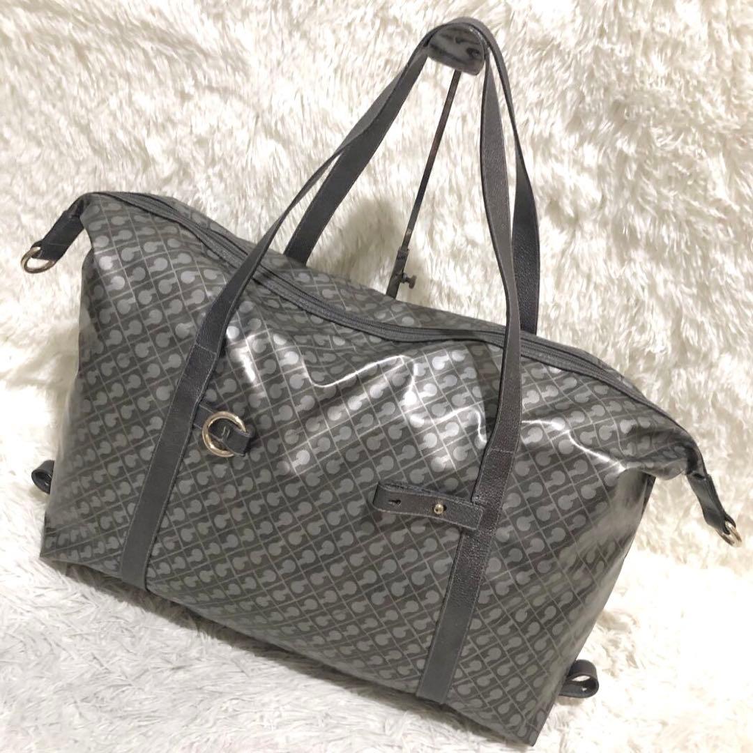 新品同様✨ゲラルディーニ　 ボストンバッグ　 大容量　ソフティ　 グレー系