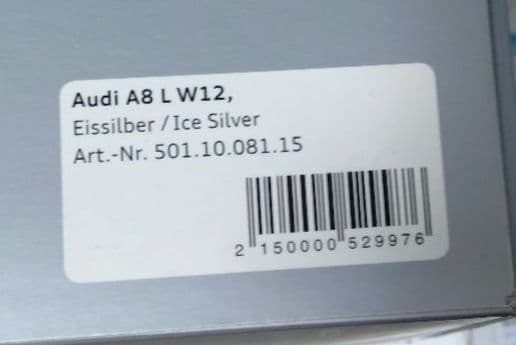 1/18 Audi A8 L W12 アウディA8