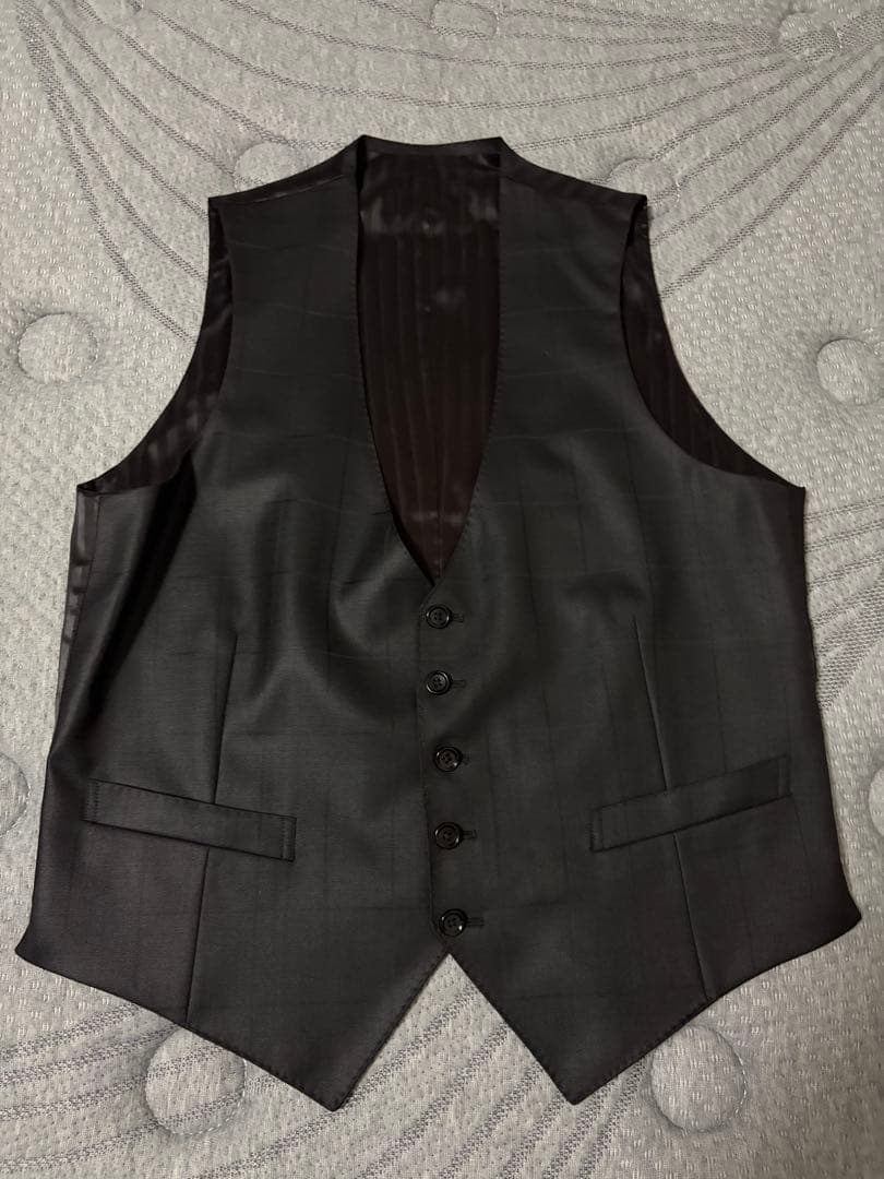 【新品】スリーピース　セットアップ　ブラックシャドウブロックチェック　AB5