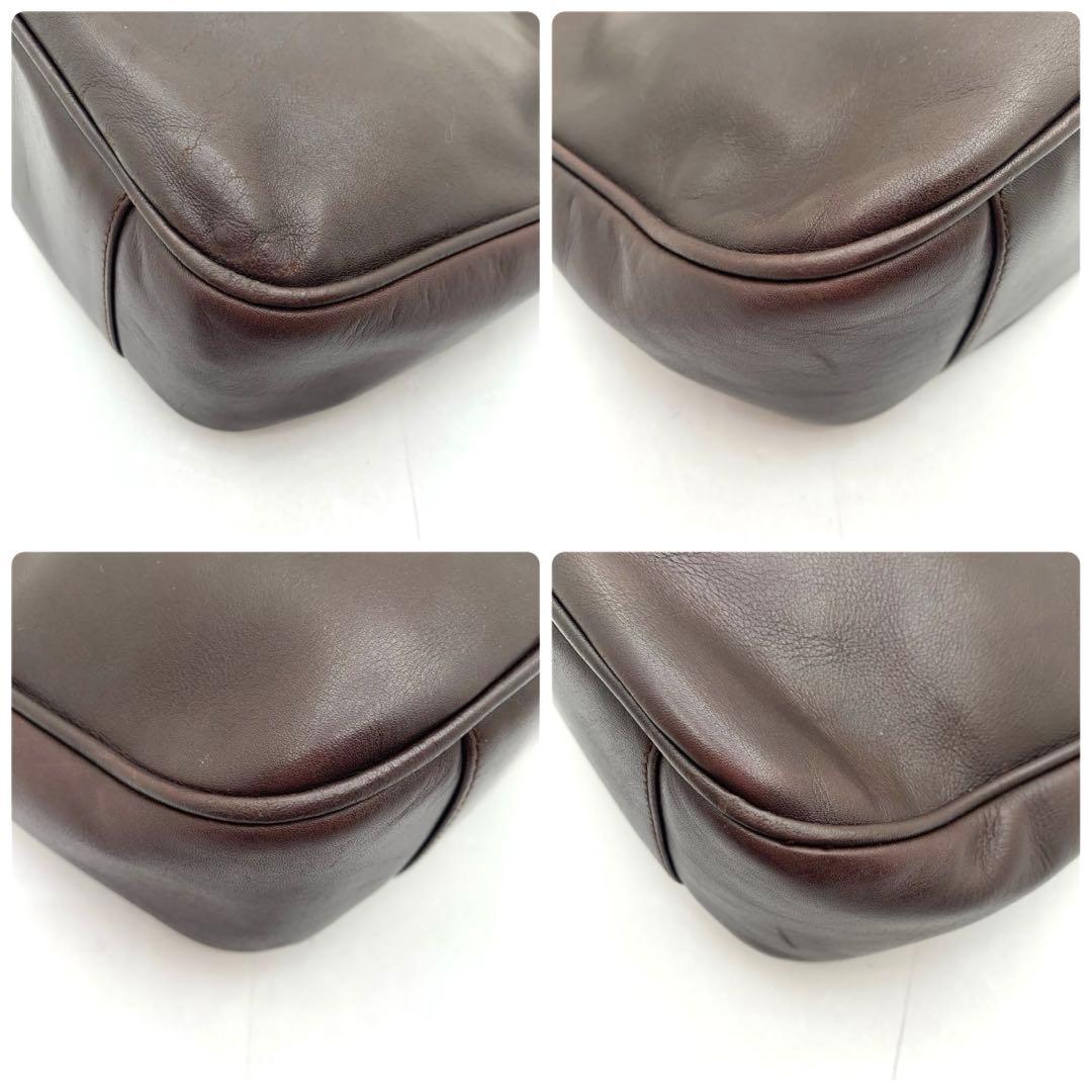 GUCCI グッチ バンブー ハンドバッグ レザー ダークブラウン