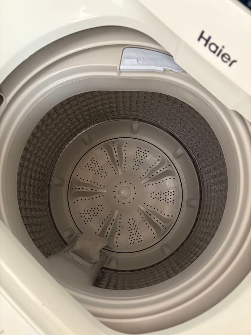 【美品】Haier 全自動洗濯機 ホワイト5.5kg