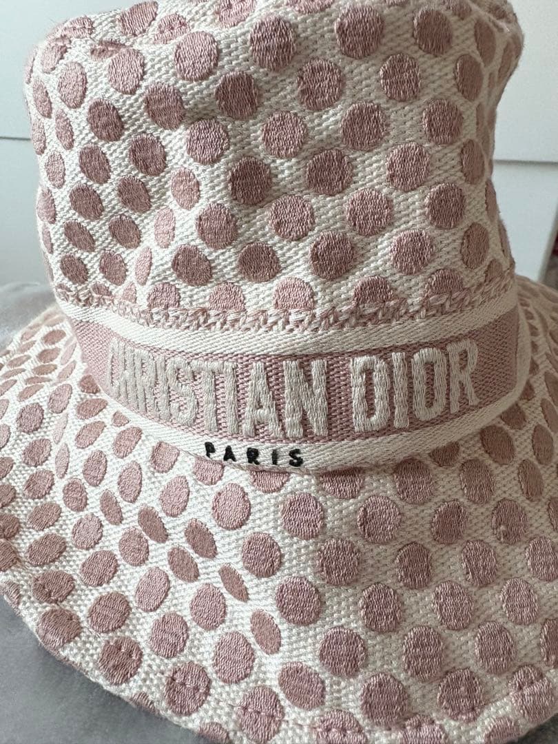 Christian Dior ドット柄 バケットハット 57cm