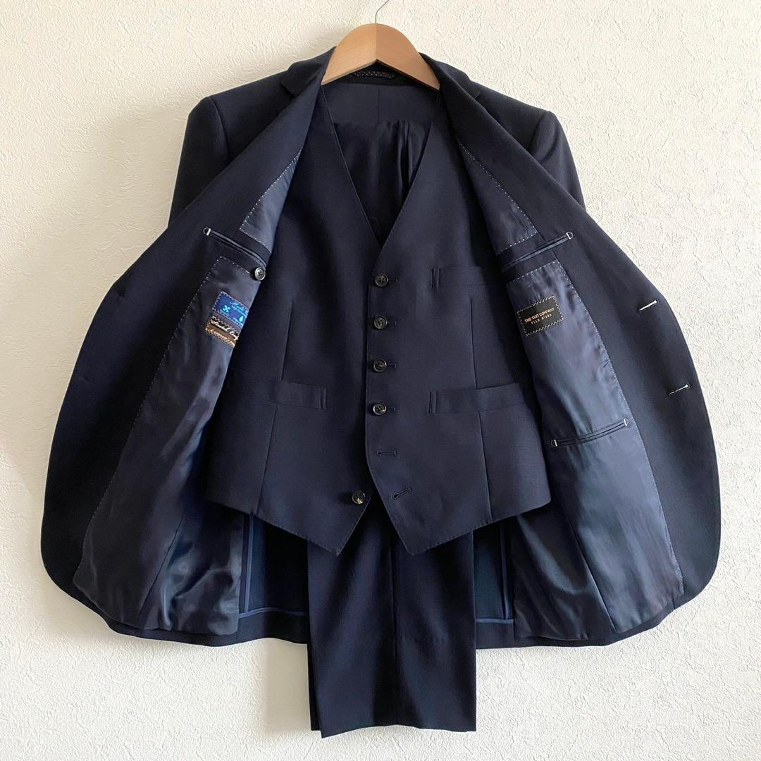 【ザスーツカンパニー】スリーピース セットアップ スーツ ネイビー