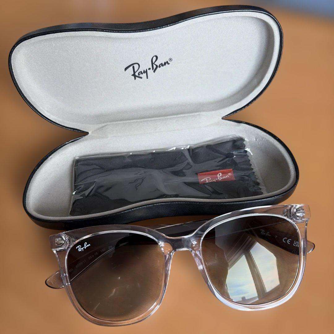 Ray-Ban クリアフレーム サングラス　レンズ グレー