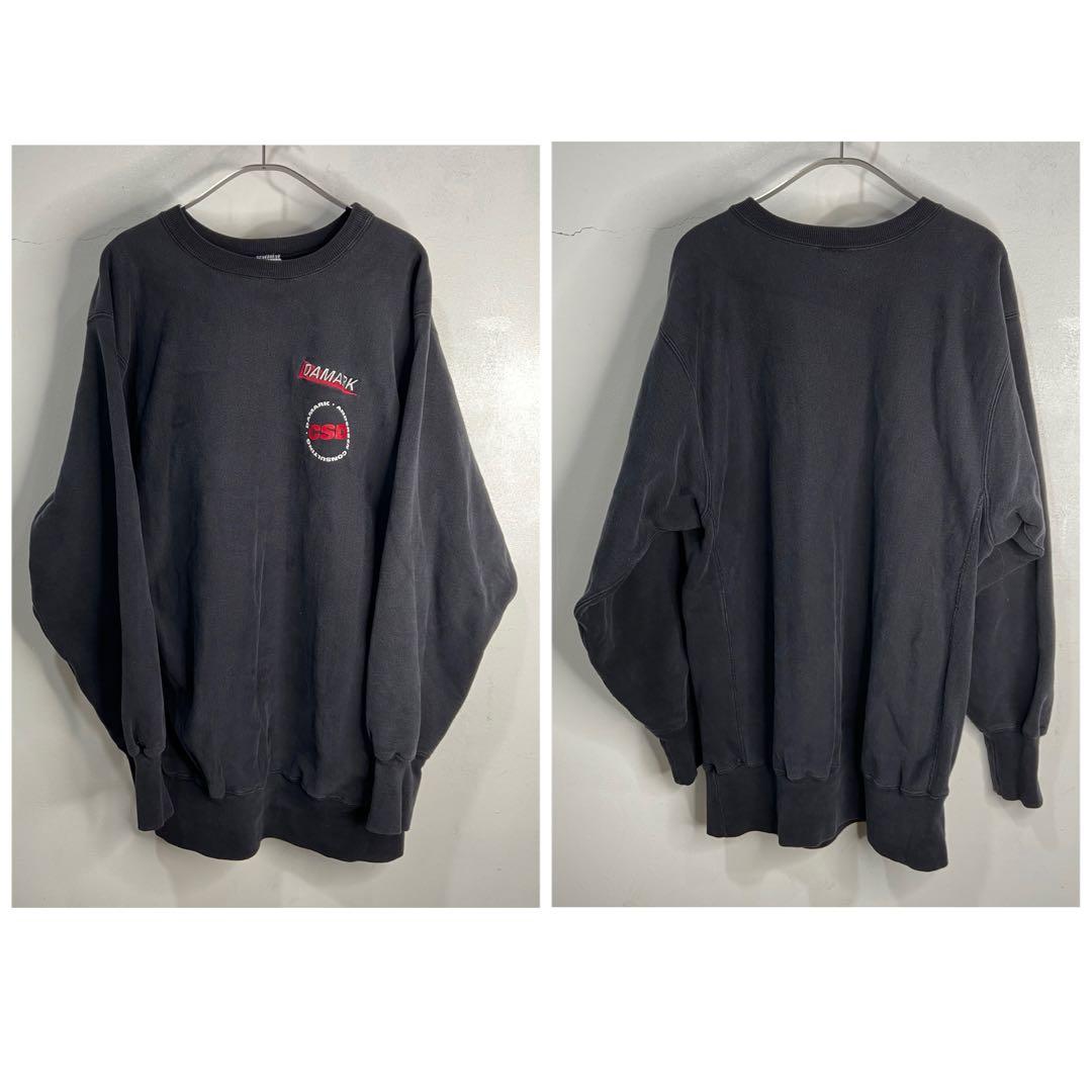 ♾️♾️90s☆USA製☆Champion☆リバースウィーブ☆黒☆XXL☆刺繍