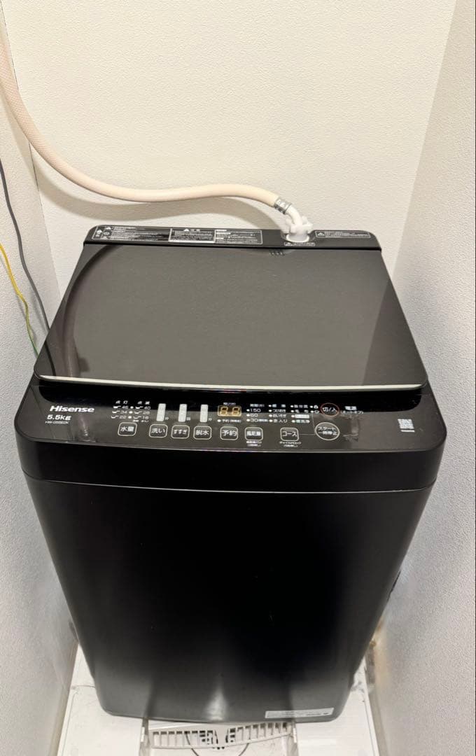 Hisense 5.5kg 全自動洗濯機 HW-G55E2K 黒