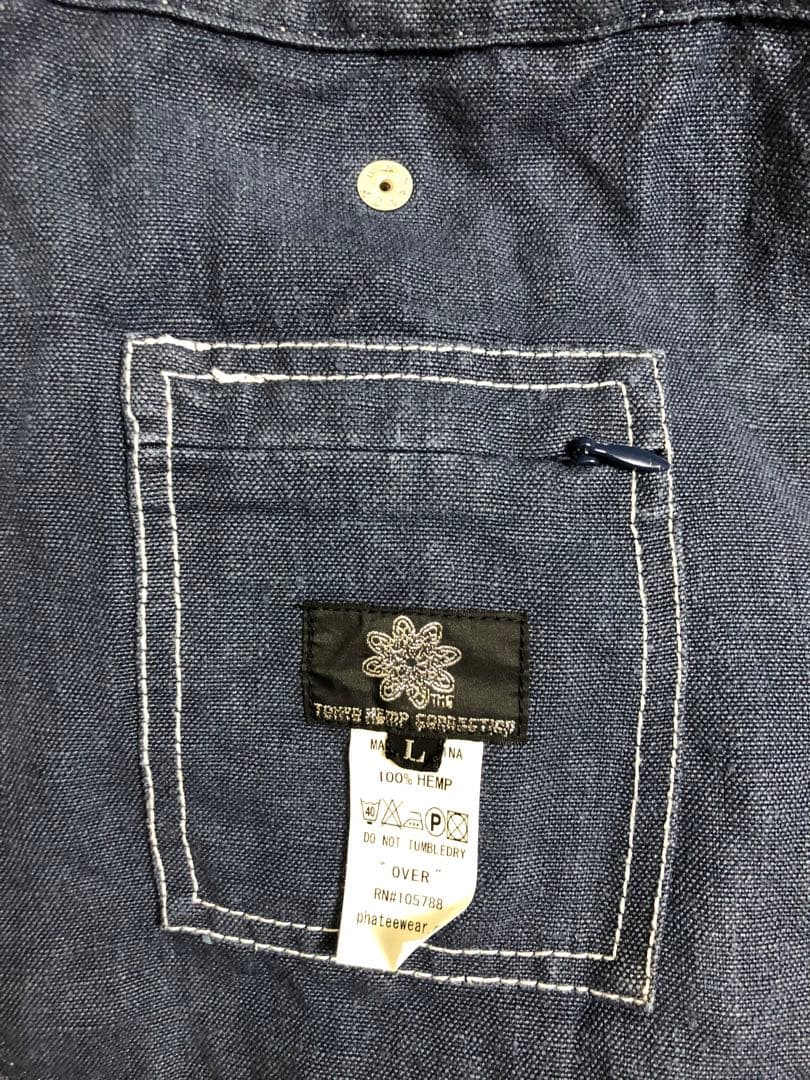 TOKYOHEMPCONNECTION HEMPオーバーオール ネイビー L