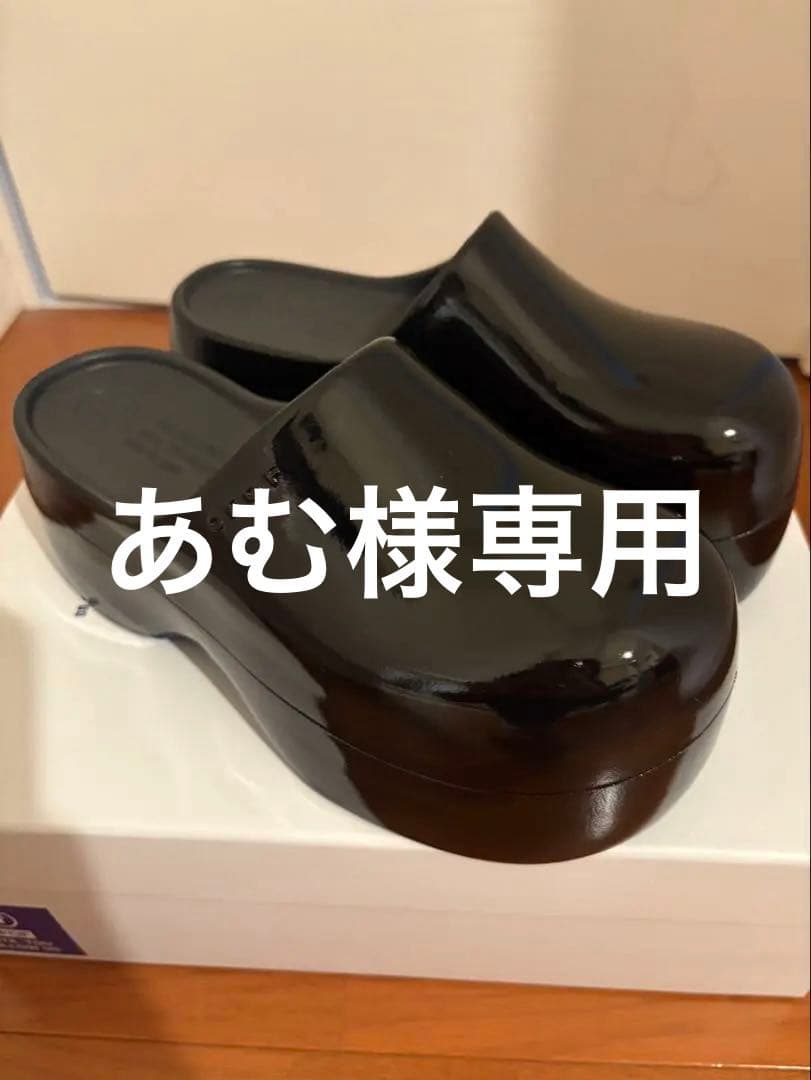 靴 OFOF 1F GLOSSY BLACK UK3