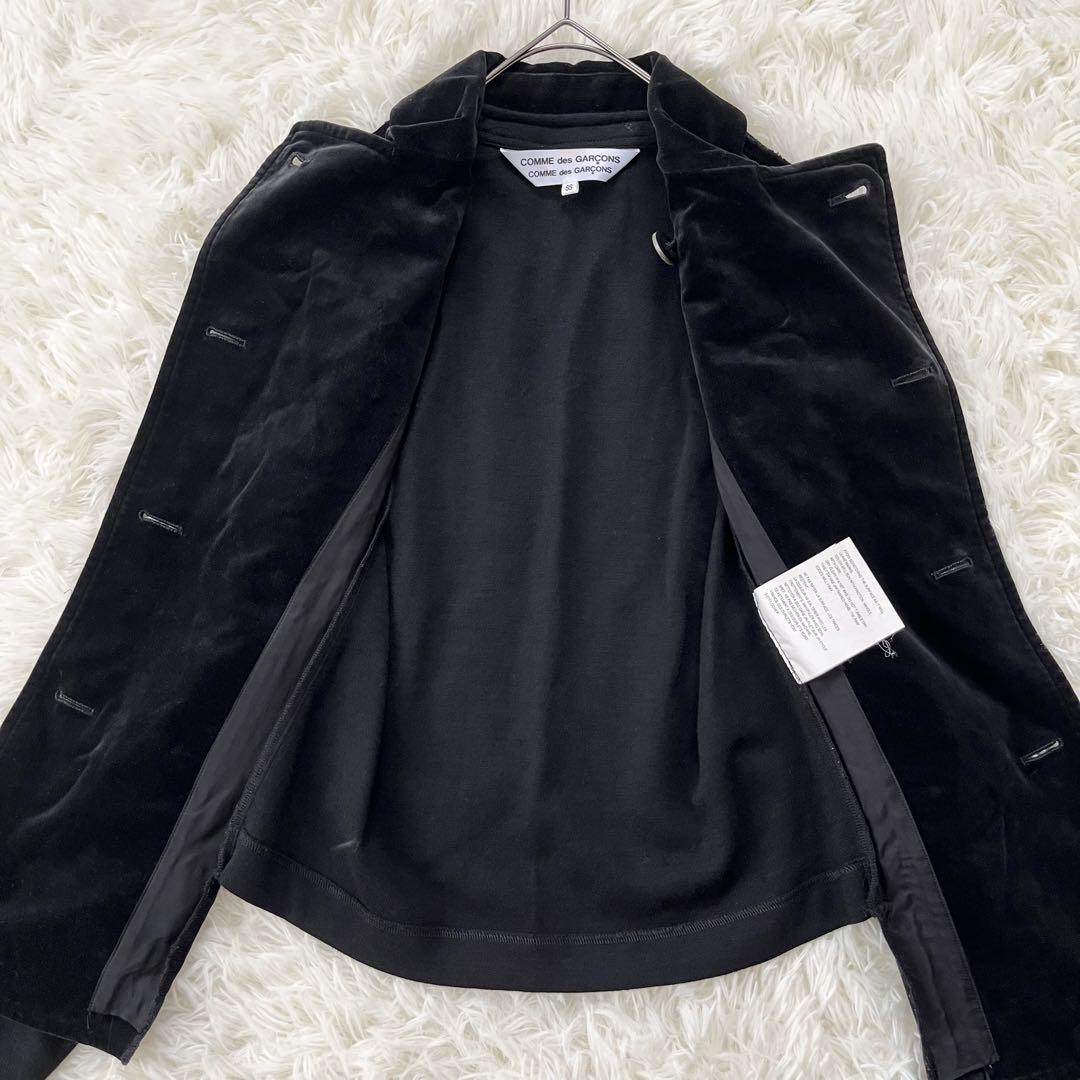 【コムデギャルソン】AD2006 テーラードジャケット　 黒　ダブル　 ベロア