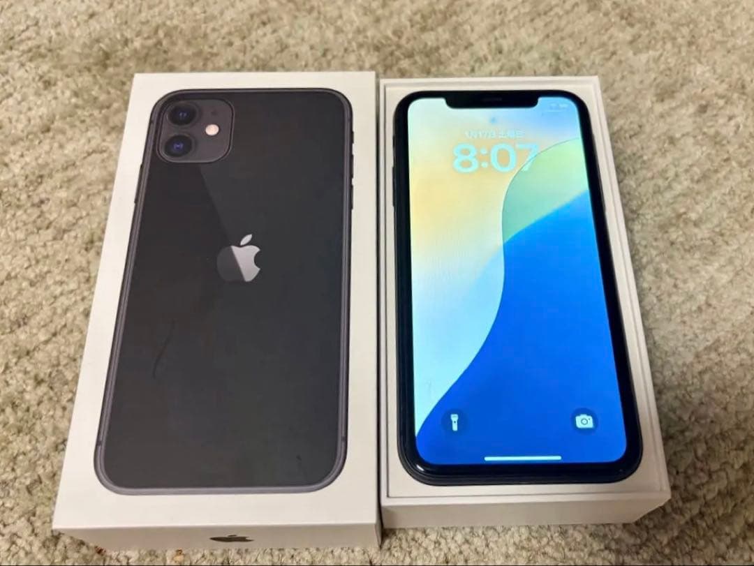 Apple iPhone 11 ブラック 128GB 初期化済 バッテリー67%