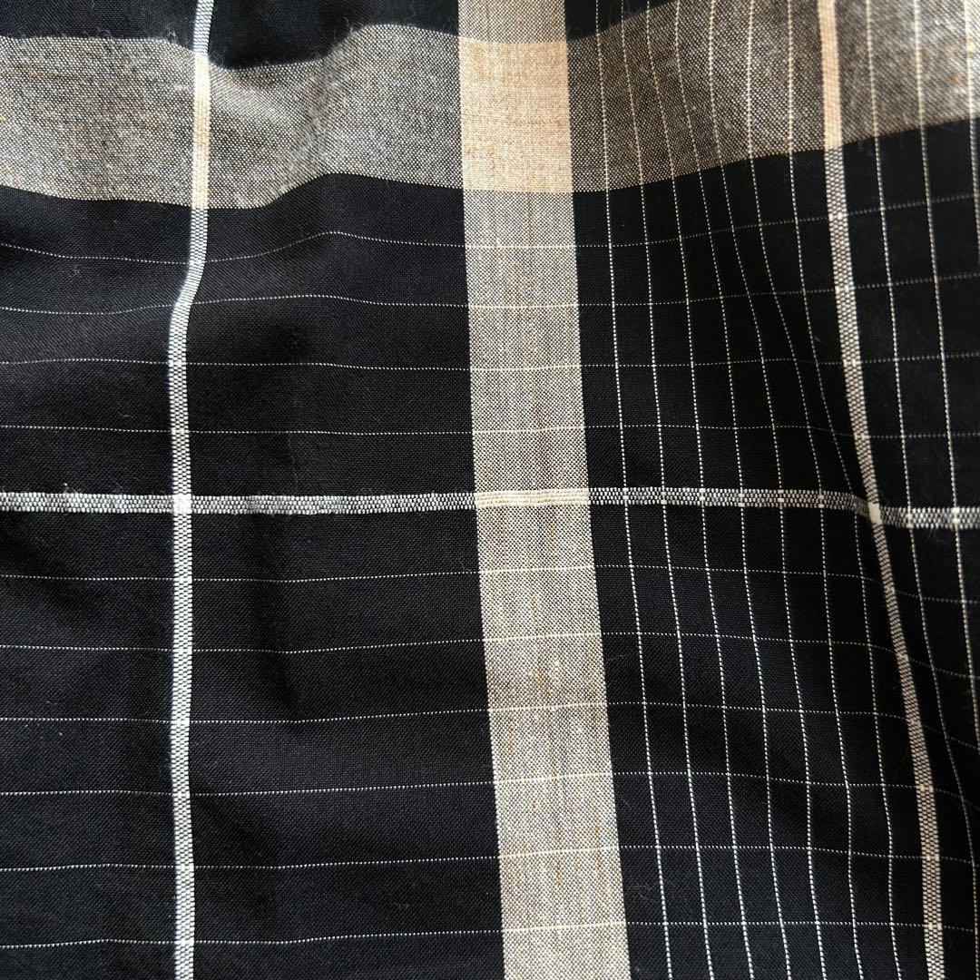 芽風 センソユニコ バルーン クロップド パンツ　チェック　黒グレー