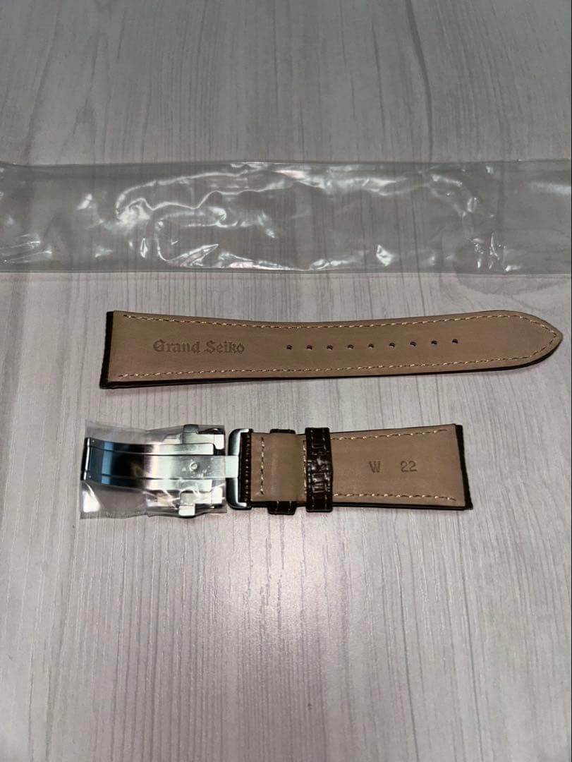 非売品グランドセイコーレザーバンド&Dバックル(かん幅22㎜)白樺用