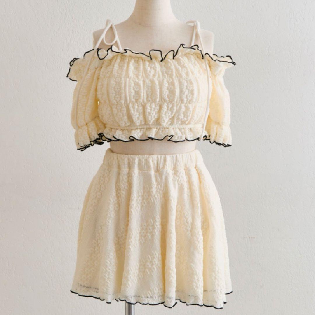 新品未使用★OLIVE des OLIVEレースシャーリングswim wear