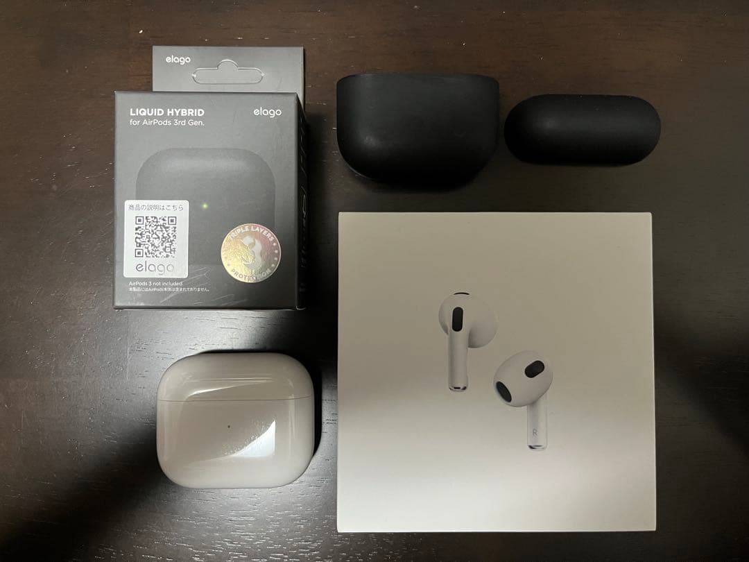 AirPods 3 + elago LIQUID HYBRID ブラック