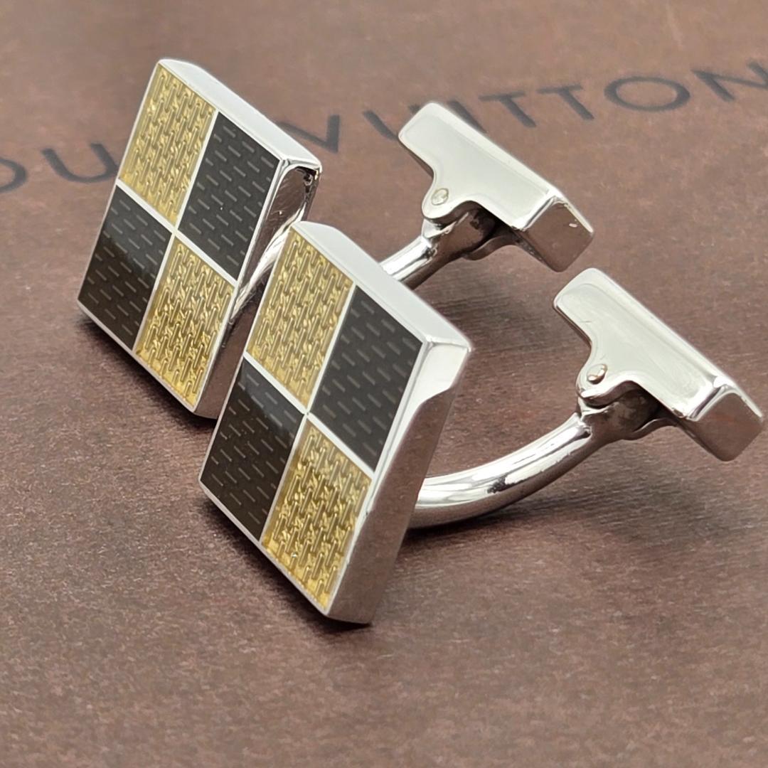 Louis Vuitton ダミエチェック柄カフリンクス