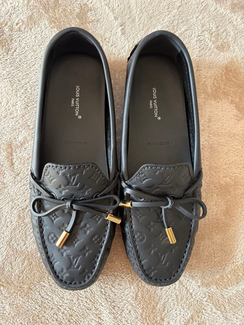 【新品】ルイヴィトン　革靴　モノグラム　ブラック