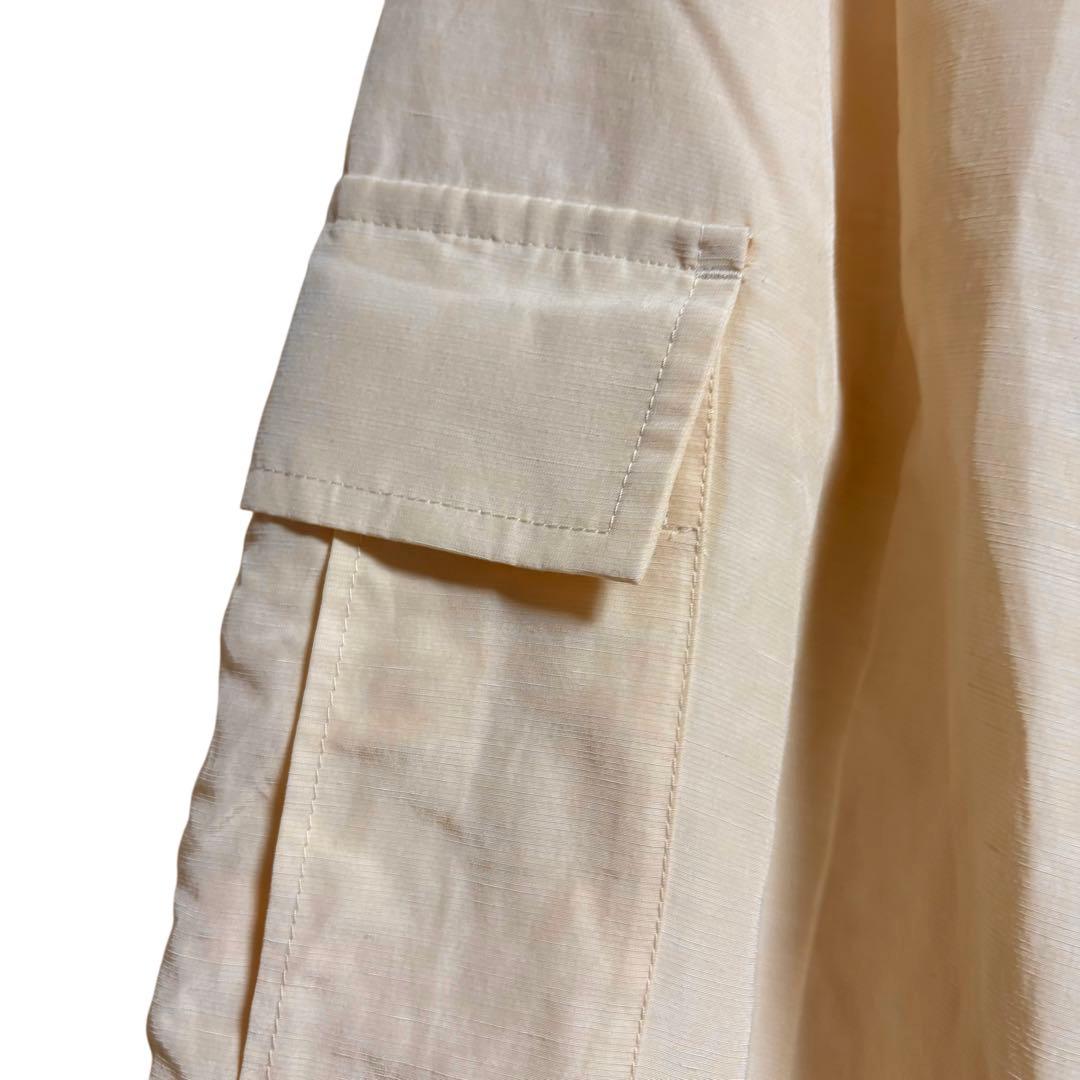 【新品41,800】23SS☆カレンテージ☆レーヨンリネンカーゴパンツ ホワイト